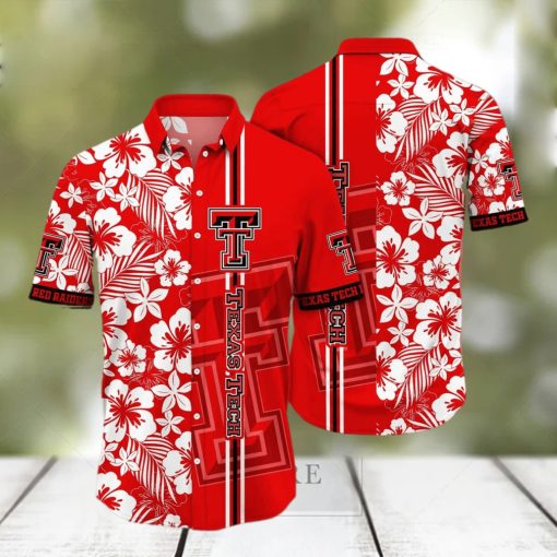 Floral Aloha NCAA Texas Tech Red Raiders Hawaiian Shirt Summer Beach Gift