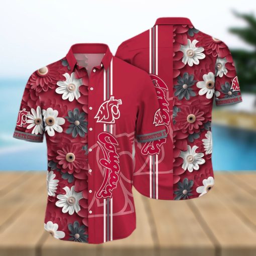 Floral Aloha NCAA Washington State Cougars Hawaiian Shirt Beach Gift For Him