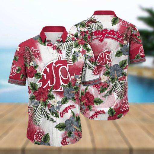 Floral Aloha NCAA Washington State Cougars Hawaiian Shirt Best Beach Gift