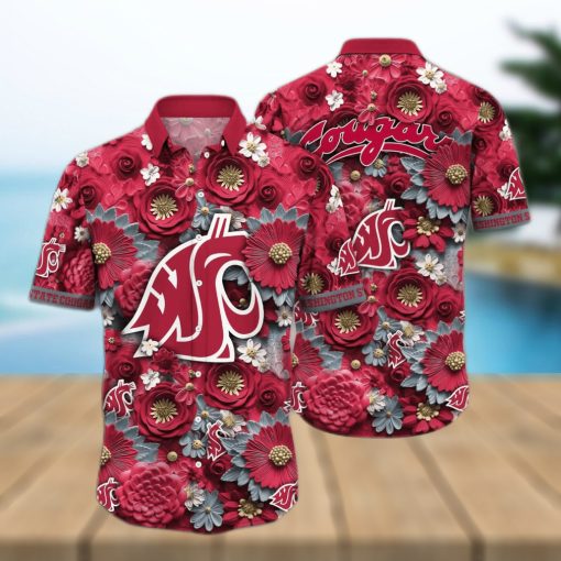 Floral Aloha NCAA Washington State Cougars Hawaiian Shirt Trendy Summer Gift