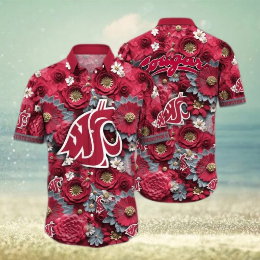 Floral Aloha NCAA Washington State Cougars Hawaiian Shirt Trendy Summer Gift