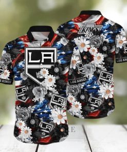 Floral Aloha NHL Los Angeles Kings Hawaiian Shirt Gift For Beach Lovers hawaiian shirt