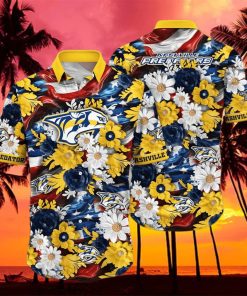 Floral Aloha NHL Nashville Predators Hawaiian Shirt Beach Gift For Friend hawaiian shirt