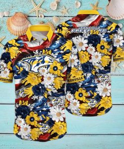 Floral Aloha NHL Nashville Predators Hawaiian Shirt Beach Gift For Friend hawaiian shirt