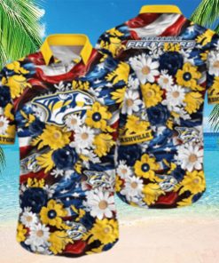 Floral Aloha NHL Nashville Predators Hawaiian Shirt Beach Gift For Friend