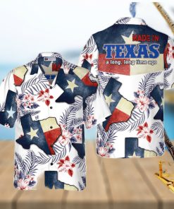 Floral Texas Hawaiian Shirt For Men  Made In A Long Time Ago Texas State Shirt