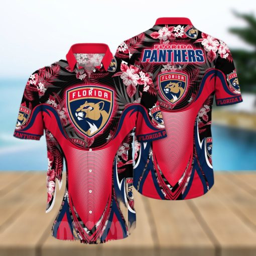 Florida Panthers NHL Floral Unisex Full Print Hawaiian Shirt