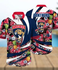 Florida Panthers NHL Flower All Over Printed Unisex Hawaiian Shirt