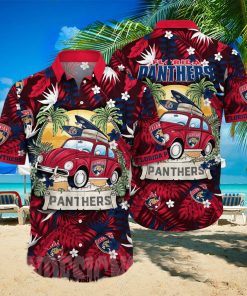 Florida Panthers NHL Flower Unisex Full Printed Hawaiian Shirt