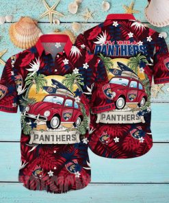 Florida Panthers NHL Flower Unisex Full Printed Hawaiian Shirt