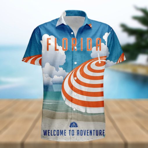 Florida Retro Style Travel Summer 3D Hawaiian Shirt