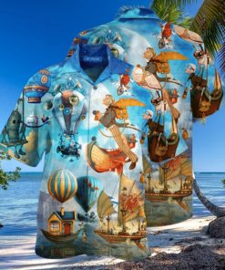 Flying Steampunk World Hawaiian Shirt Unisex Adult Hw2149 hawaiian shirt