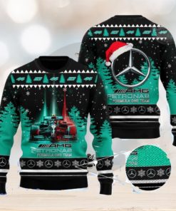 Formula One Team Mercedes AMG Petronas All Over Print Christmas Knitting Ugly Sweater Gift For Christmas