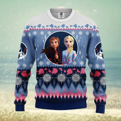 Frozen Elsa Anna Christmas Sweater For Men Women