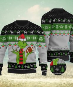 Funny Football Grinch Ugly Christmas Sweaters Black Gift For Men And Women