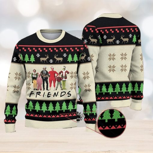 Funny Friends Ugly Christmas Sweater Elf Grinch Kevin