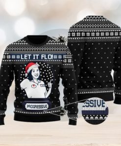 Funny Let It Flo From Progressive Christmas Sweater Black Gift For Men And Women