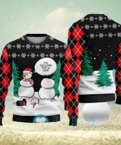 Funny Snowman Ugly Christmas Sweater Black Gift For Men And Women