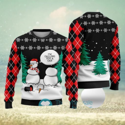 Funny Snowman Ugly Christmas Sweater Black Gift For Men And Women