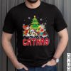 Funny Ugly Sweater Christmas Tree Cat Lights Santa Hat