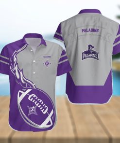 Furman Paladins 3D Hawaiian Shirt Flame Ball NCAA Men And Women Gift For Fans