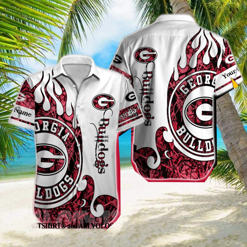 NCAA Georgia Bulldogs Flower Cheap Hawaiian Shirt 3D Shirt, Gift For Georgia  Bulldogs Football Fan - T-shirts Low Price