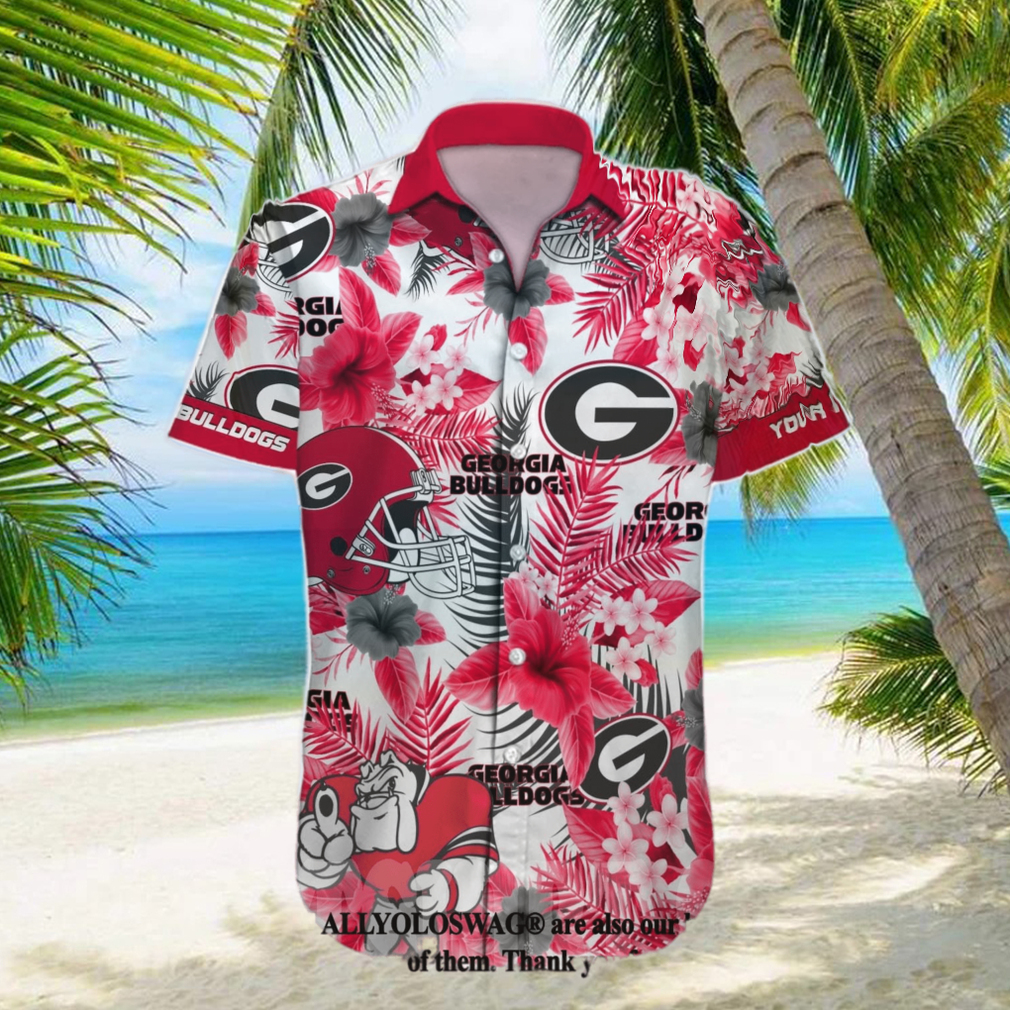 Georgia Bulldogs Custom Name NCAA Sunset Hawaiian Shirt For Fans -  Freedomdesign