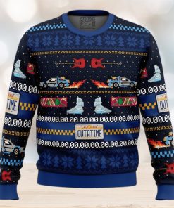 Get Back in Time For Christmas Back to the Future Ugly Christmas Sweater