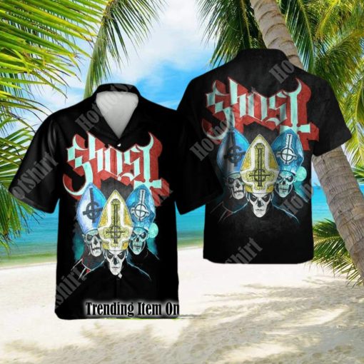 Ghost Rock Band Trio Hawaiian Shirt