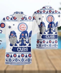 Gnomes Chicago Cubs Christmas 3D Summer Hawaiian Shirt And Short