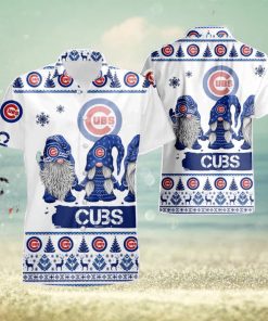 Gnomes Chicago Cubs Christmas 3D Summer Hawaiian Shirt And Short