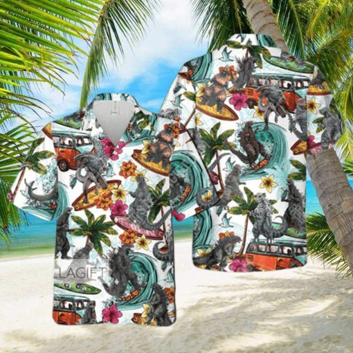 Godzilla Hawaiian Shirt Collection Art Summer Beach Shirt