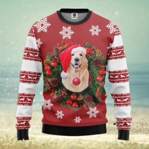 Golden Retriever Dog Custom Ugly Christmas Sweater 3D Merry Christmas Knitting Idea For Men And Women