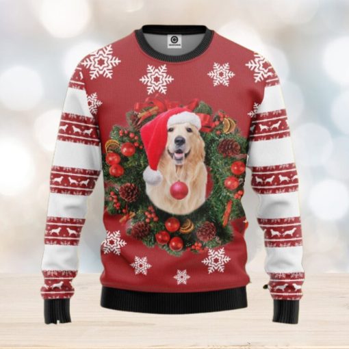 Golden Retriever Dog Custom Ugly Christmas Sweater 3D Merry Christmas Knitting Idea For Men And Women