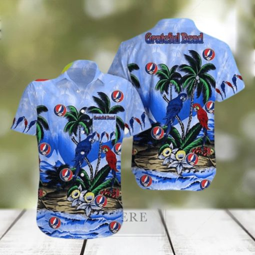 Grateful Dead Parrot Couple Summer Beach Hawaiian Shirt