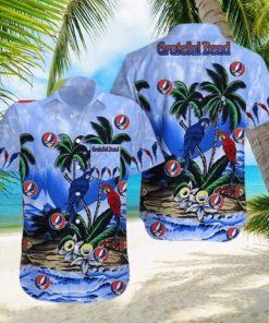 Grateful Dead Parrot Couple Summer Beach Hawaiian Shirt