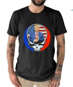 Grateful Dead skull X Donald Trump logo shirt