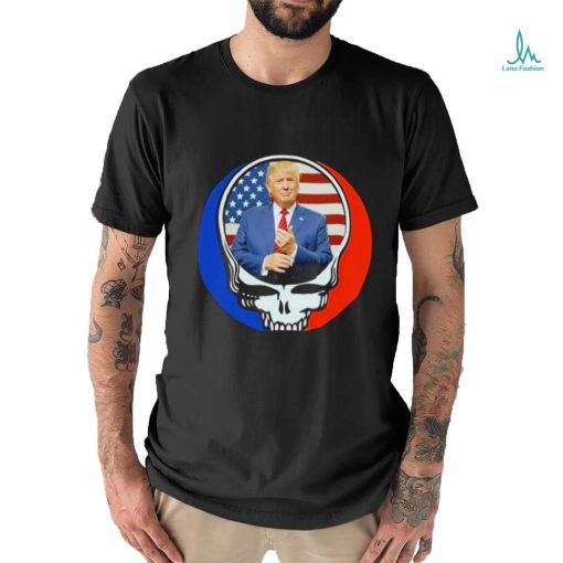 Grateful Dead skull X Donald Trump logo shirt
