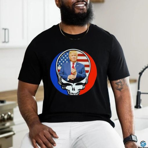 Grateful Dead skull X Donald Trump logo shirt