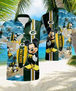 Green Bay Packers Mickey Mouse Summer Hawaiian Shirt And Shorts