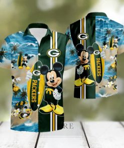 Green Bay Packers Mickey Mouse Hawaii Summer Hawaiian Shirt And Short