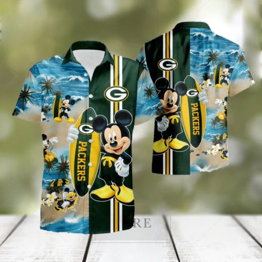 Green Bay Packers Mickey Mouse Summer Hawaiian Shirt And Shorts