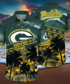 Green Bay Packers NFL Flower Tropical All Over Print Hawaiian Shirt