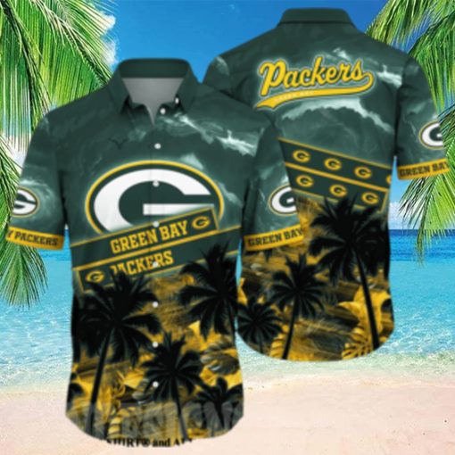 Green Bay Packers NFL Flower Tropical All Over Print Hawaiian Shirt