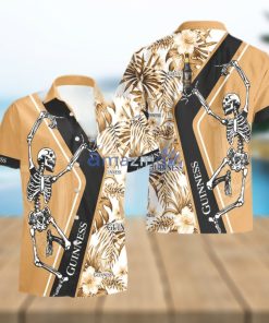 Guinness Skeleton Dancing Happy Hawaiian Shirt And Shorts Halloween Gift Summer Gift