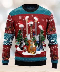 Guitar Jolly Knitwear Ugly Christmas Sweater Thankgiving Gift Men Women