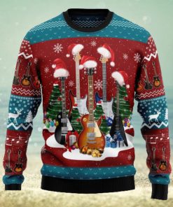 Guitar Jolly Knitwear Ugly Christmas Sweater Thankgiving Gift Men Women