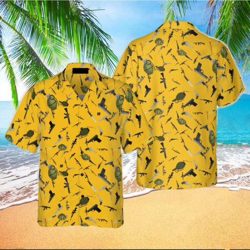 Gun Military Gear Hawaiian Shirt