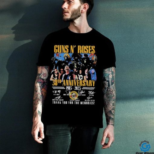 Guns N’ Roses 38th Anniversary 1985 – 2023 Thank You For The Memories signatures Shirt