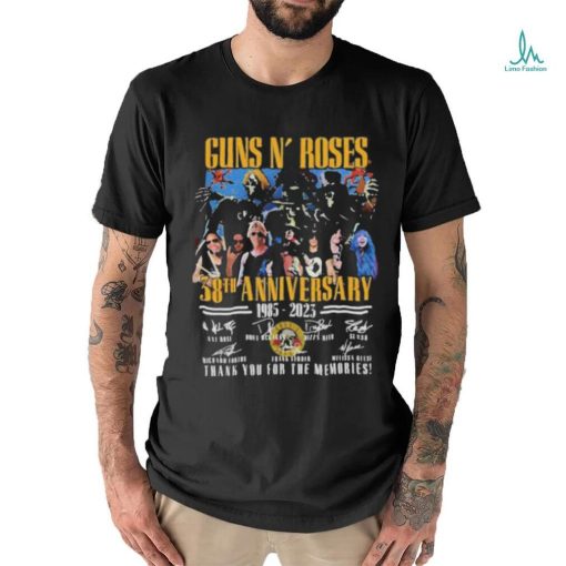 Guns N’ Roses 38th Anniversary 1985 – 2023 Thank You For The Memories signatures Shirt